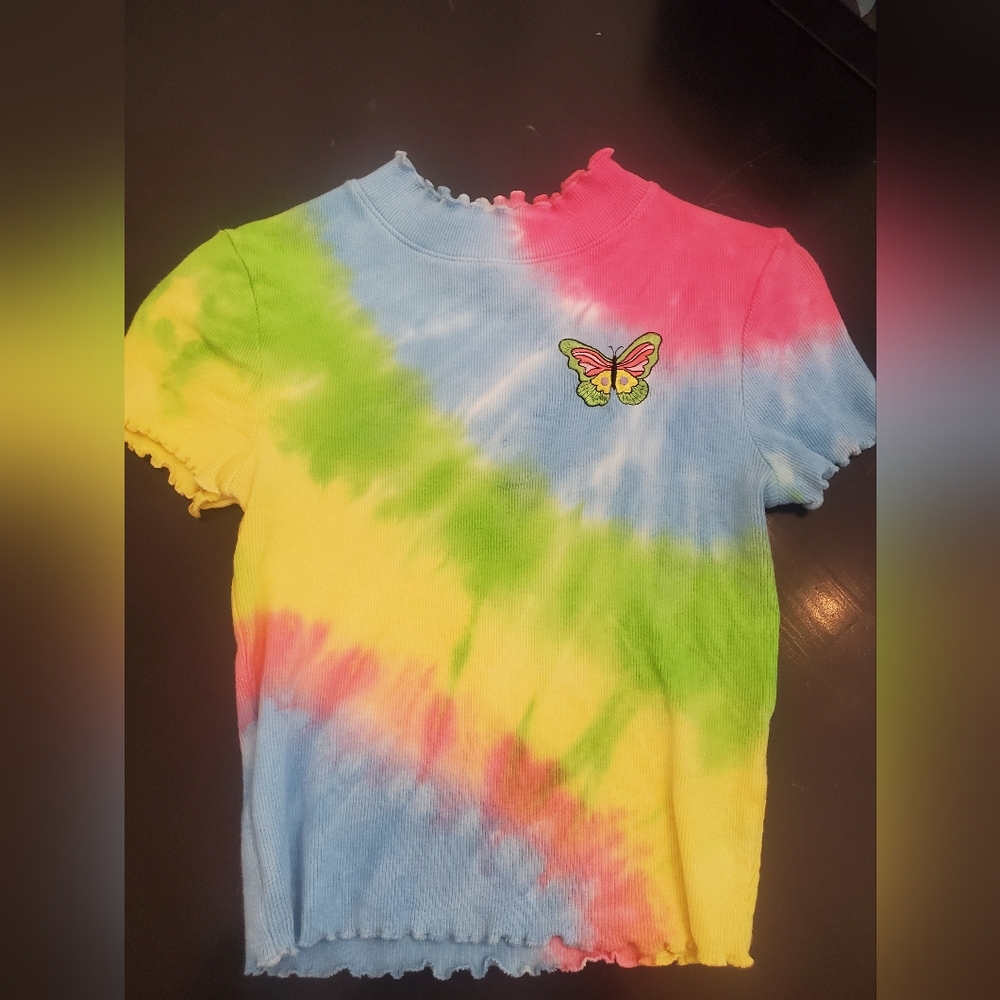 Rainbow tie dye shirt